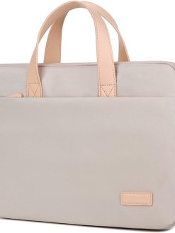 MuHadJiya Laptop Bag 15.6 Inch for Women Men Shoulder Bag with Cable Organize Bag Waterproof Laptop Sleeve Case Business Briefcase College 14-15.6 Inch Laptop Carrier