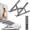 Adjustable Laptop Stand, Portable Aluminium Laptop Riser Laptop Holder for Desk, Foldable Ventilated Cooling Computer Support Stand for Apple MacBook Pro/Air, HP, Sony, Dell, Notebook Stand and more.