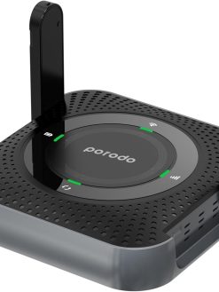 Porodo portable CPE MiFi 3G/4G Wireless Router 4000mAh - Black/Grey