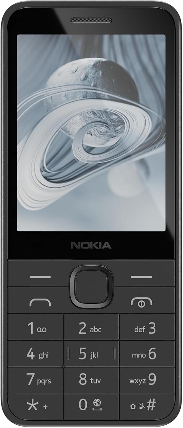 Nokia 215 4G Dual SIM Keypad Phone, 4G, Long Battery Life, Games, FM Radio, Durable Design, Black