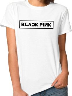 Black Pink Unisex Round Neck T-Shirt