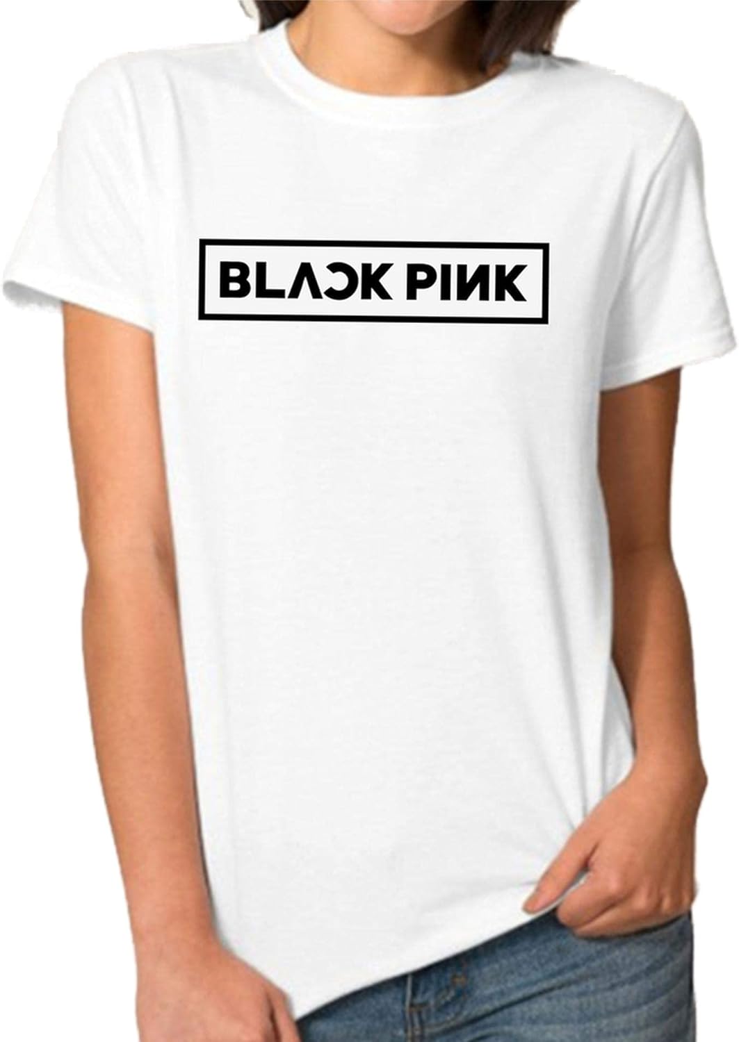 Black Pink Unisex Round Neck T-Shirt