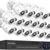 tomvision 16CH Full HD 1280 X 720P Surveillance Security System 16Channel Standalone H.264 DVR NVR AHD 16pcs Bullet IP66 Waterproof CCTV Infrared Day/Night Camera