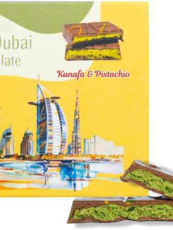 Dubai Chocolate Kunafa Pistachio Milk Chocolate Freshly Made With Real Kunafa 100g