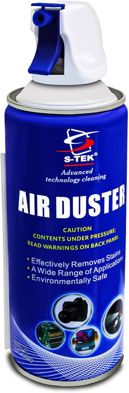 S-TEK AIR DUSTER FOR COMPUTER,LAPTOP, KEYBOARDS etc..400 ml ADVANCED CLEANING TECHNOLOGY
