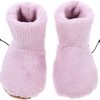 Baluue Electric Heated Foot Warmers, Usb Heated Shoe, Electric Heating Slippers, Foot Heaters, Fluffy Plush Foot Boot Heater for Men Women Pink
