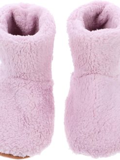 Baluue Electric Heated Foot Warmers, Usb Heated Shoe, Electric Heating Slippers, Foot Heaters, Fluffy Plush Foot Boot Heater for Men Women Pink