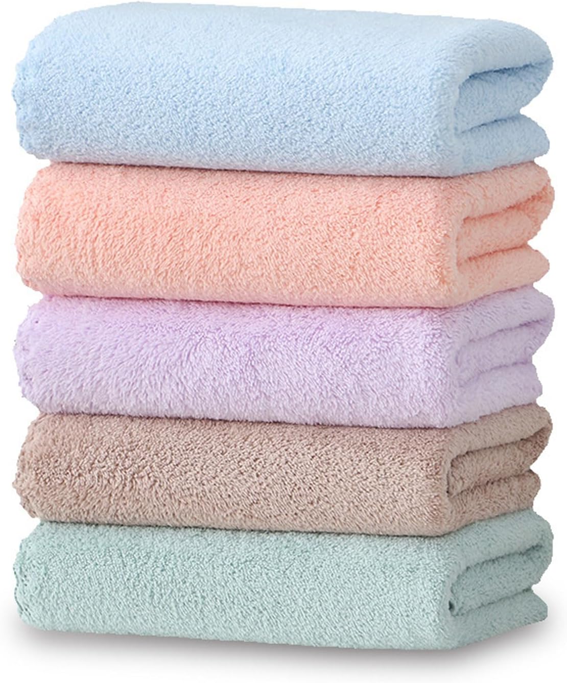 SUSOO 5 Pack Microfiber Coral Velvet ighly Absorbent Hand Towels, Quick Drying, Soft, Highly Absorbent Bath Towels, Washcloths for Showering, Face, Gym,Travel, Beach, Bathroom Towels Set – 75cm x 35cm