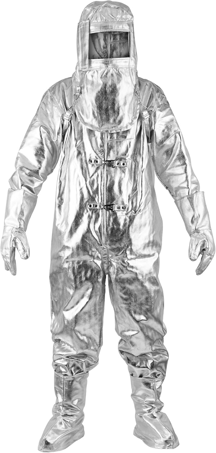 Trumego Heat Resistant Suit Anti Thermal Radiation Suit 1000-1200 Degree Fireproof Composite Aluminium Foil Coveralls