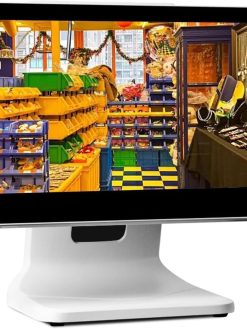 SUCRFXJ 15.6 Inch Touch Screen PC POS System, Smart Touch Screen Cash Register POS System, Windows 10 Retail Cash Register System, For Business Restaurants Retail Bar Supermarket Kitchen Printer