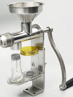 ADORZ Manual Oil Press Machine, 304 Stainless Steel Hand Press Oil Expeller, Non-automatic Hot and Cold Oil Press for Peanut, Nuts Seed, Seed,Sesame Seed, Walnut, Olive, Soy Etc