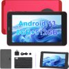 C idea 7 Inch Tablet,Android 13 Tablet,Quad Core Processor,8GB RAM 512GB ROM,512GB Expand,Dual Camera,Tablet with SIM, WiFi,Bluetooth,Case,StylusCM518 Pro (Red)