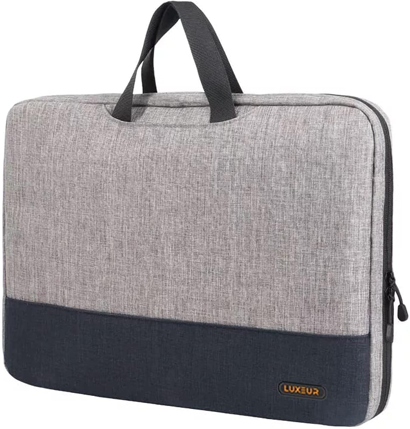 LUXEUR Laptop Bag 15.6/16 Inch MacBook Pro M1 2022/16 Inch Huawei MateBook D 16/15.6 Inch Lenovo/MSI/Dell XPS 15 Notebook Laptop Case Water-Resistant Laptop Zipper Sleeve Protective Briefcase Grey