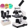 Compound Monocular Microscope 40X-2000X for Kids,Students and Adults, Precision Biological Science Education Microscope with Kits