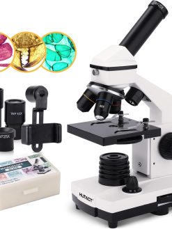 Compound Monocular Microscope 40X-2000X for Kids,Students and Adults, Precision Biological Science Education Microscope with Kits