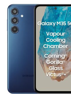 Samsung Galaxy M35 5G (Moonlight Blue,6GB RAM,128GB Storage)| Corning Gorilla Glass Victus+| AnTuTu Score 595K+ | Vapour Cooling Chamber | 6000mAh Battery | 120Hz Super AMOLED Display| Without Charger