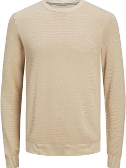 JACK & JONES mens JJEATLAS KNIT CREW NECK NOOS Pullover (pack of 1)