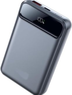 P50 Power Bank, 20000mAh, 15W Wireless Charging, Magnetic PD Two-Way Fast Charging, Digital Display, Grey