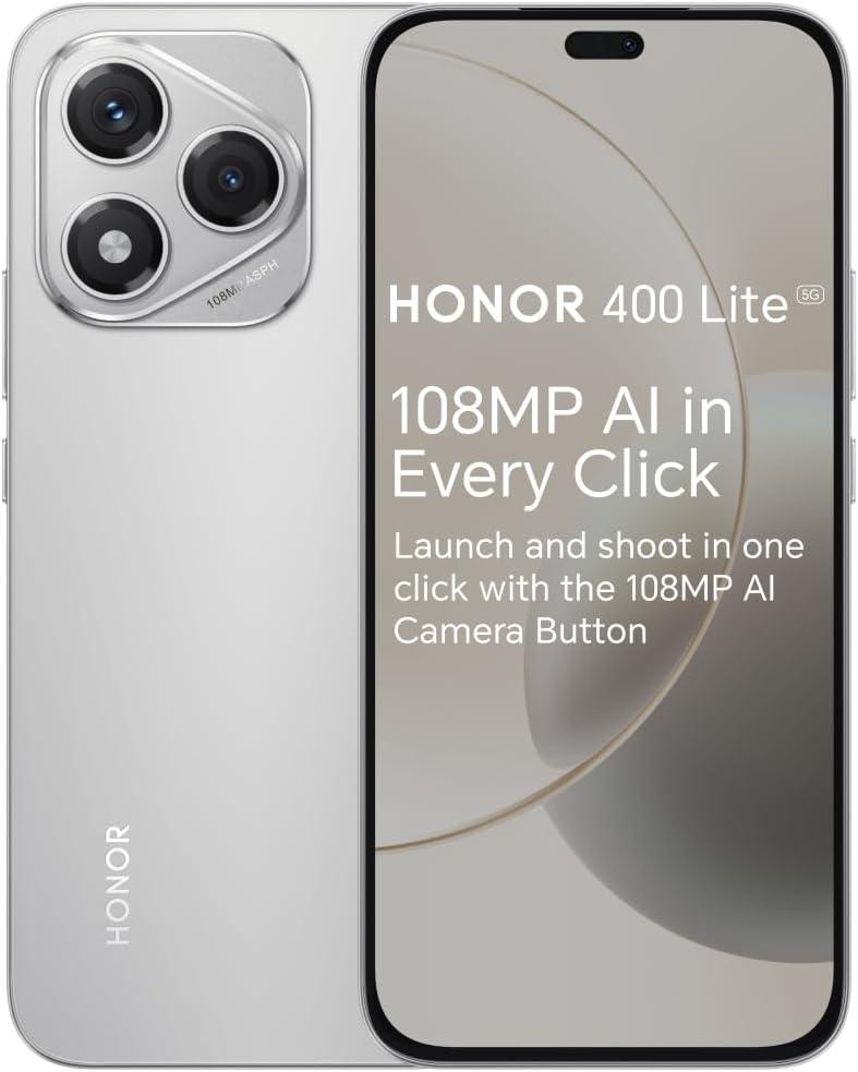 Honor 400 Lite DUAL-SIM 256GB ROM + 8GB RAM (GSM only | No CDMA) Factory Unlocked 5G SmartPhone (Velvet Grey) - International Version