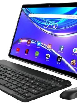 AirTab 10.1 -Inch Smart Tablet U25 PRO Android 13 Tablet With 1TB Storage and 16GB RAM Quad Core Wi-Fi LTE Dual Sim with Touch Pen and Keyboard - Gold