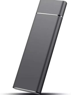 4TB External Hard Drive,Large Capacity Ultra Slim Portable Hard Shockproof Anti-Drop Drive External USB3.1 Storage Compatible for PC, Desktop, Laptop, Harddrive (Black/4TB)