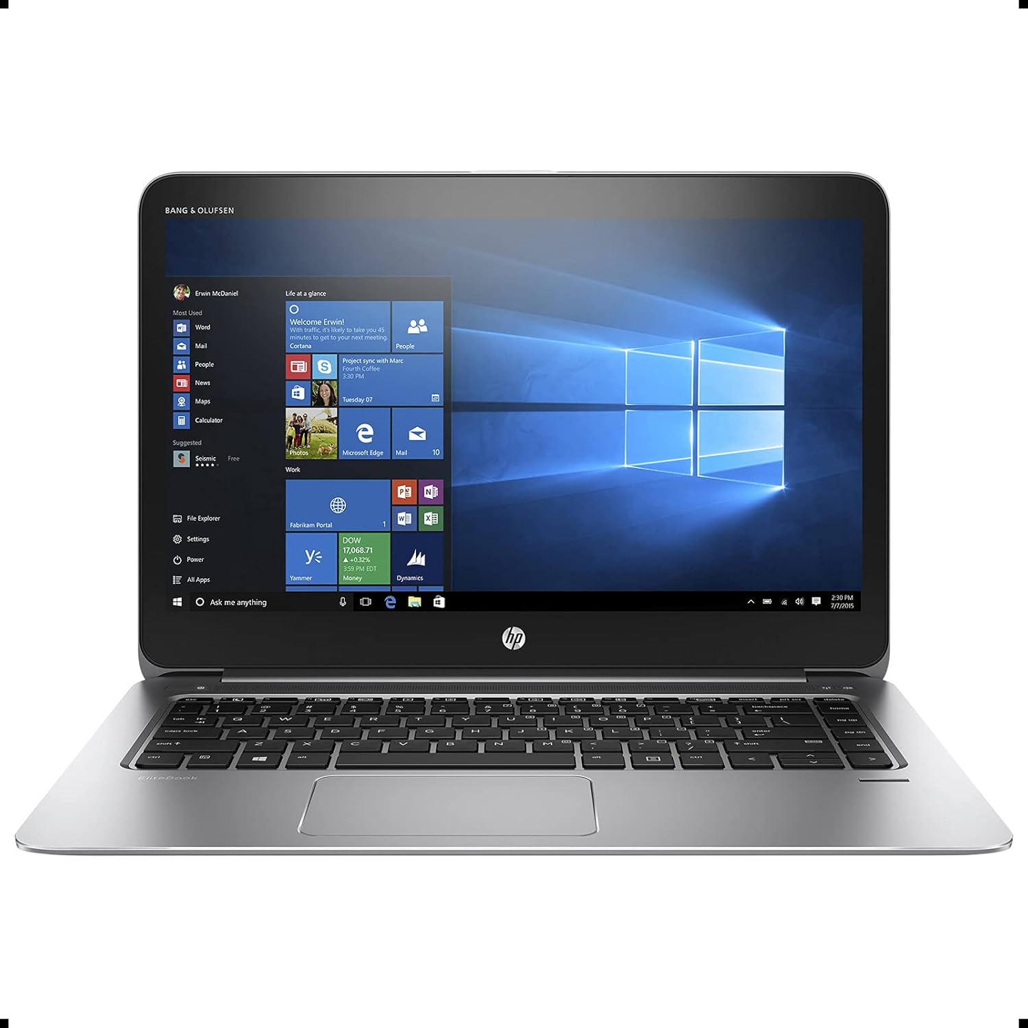 HP EliteBook Folio 1040 G3 14" FHD Laptop, Core i7-6600U 2.6GHz, 8GB, 512GB Solid State Drive, Windows 10 Pro 64Bit, CAM, (Certified Refurbished)
