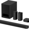 Sony BRAVIA Theater System 6 – 5.1ch Home Theater with Dolby Atmos & DTS:X, Wireless Rear Speakers & Subwoofer, Bluetooth, BRAVIA Connect (Model HT-S60)