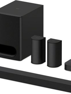 Sony BRAVIA Theater System 6 – 5.1ch Home Theater with Dolby Atmos & DTS:X, Wireless Rear Speakers & Subwoofer, Bluetooth, BRAVIA Connect (Model HT-S60)