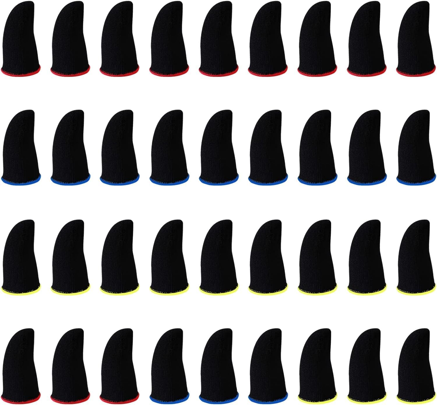 YEESON 36PCS Finger Sleeves for Gaming, Thumb Sleeves Mobile Gaming Controller, Anti-Sweat Breathable Seamless Touchscreen Thumb Cover for Phone Games PUBG