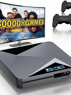 Retro Game Console Emulator Console - Super Console X2 PRO, 60000+ Video Games, Plug & Play Retroplay Console, Video Game Console Compatible 70+ Emulators, 3 Systems, 4K UHD, 2.4G + 5.0G, BT 5.0