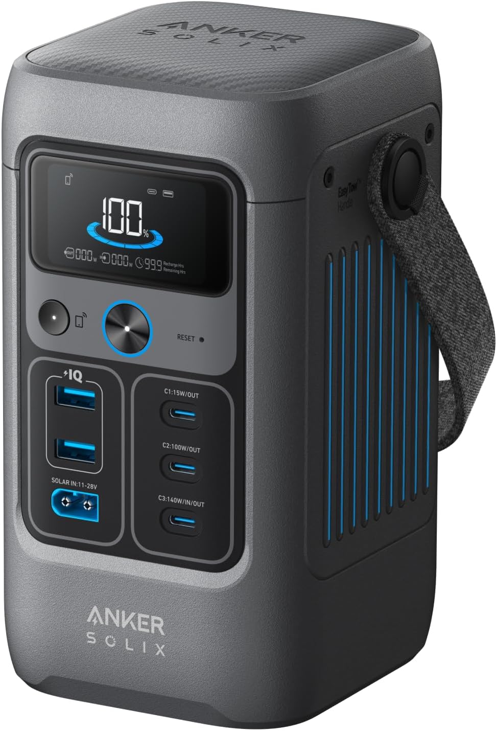Anker SOLIX C200 DC Power Bank Station (60,000mAh), 192Wh Portable Power Station, LiFePO4 Battery, 200W Solar Generator, For Outdoor Camping, Traveling, and Emergencies (Optional Solar Panel)