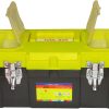 Heavy-Duty Plastic Toolbox with Metal Latches – 15-Inch Storage Box