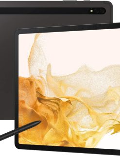 Samsung Galaxy Tab S8+ Android Tablet, 12.4" LCD Screen, 128GB Storage, S Pen Included, Qualcomm Snapdragon, All-Day Battery, Ultra Wide Camera, WiFi, Graphite (UAE version) (Renewed)