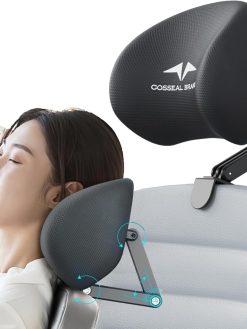 Quincry Memory Foam Headrest Attachment for Office Chair, Attachable Chair Head Rest, Desk Chair Neck Support, Elastic Sponge Head Pillow Adjustable Height and Angle