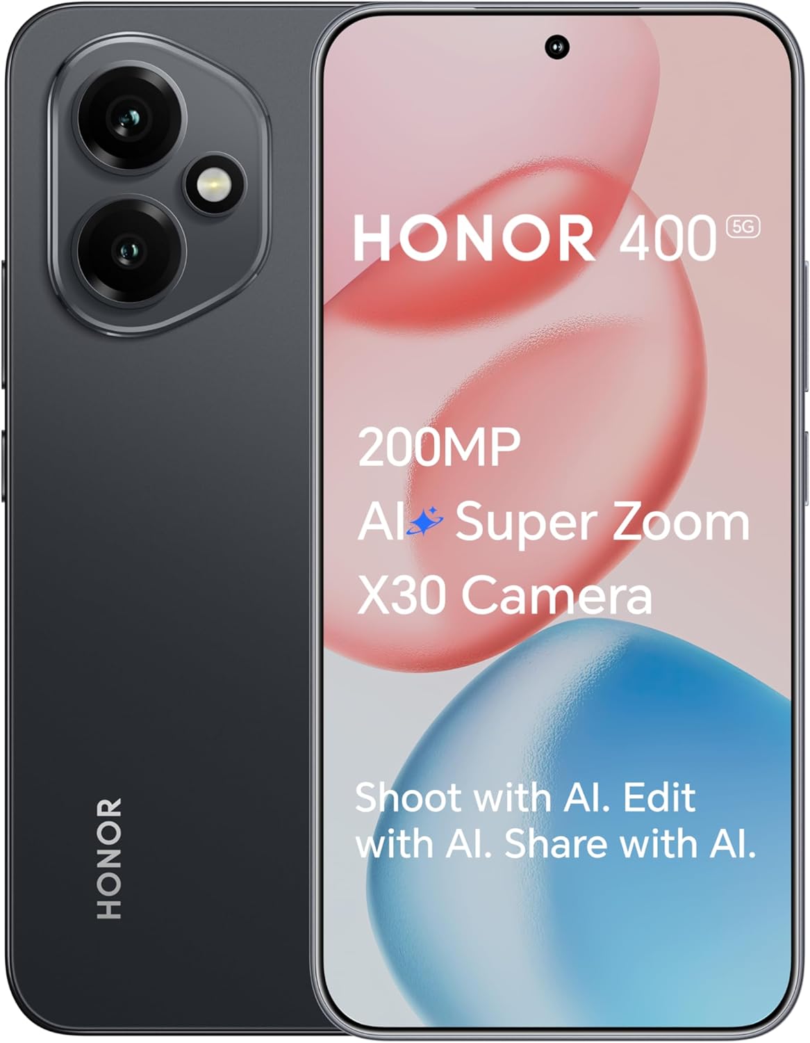 Honor 400 DUAL-SIM 256GB ROM + 8GB RAM (GSM only | No CDMA) Factory Unlocked 5G SmartPhone (Midnight Black) - International Version