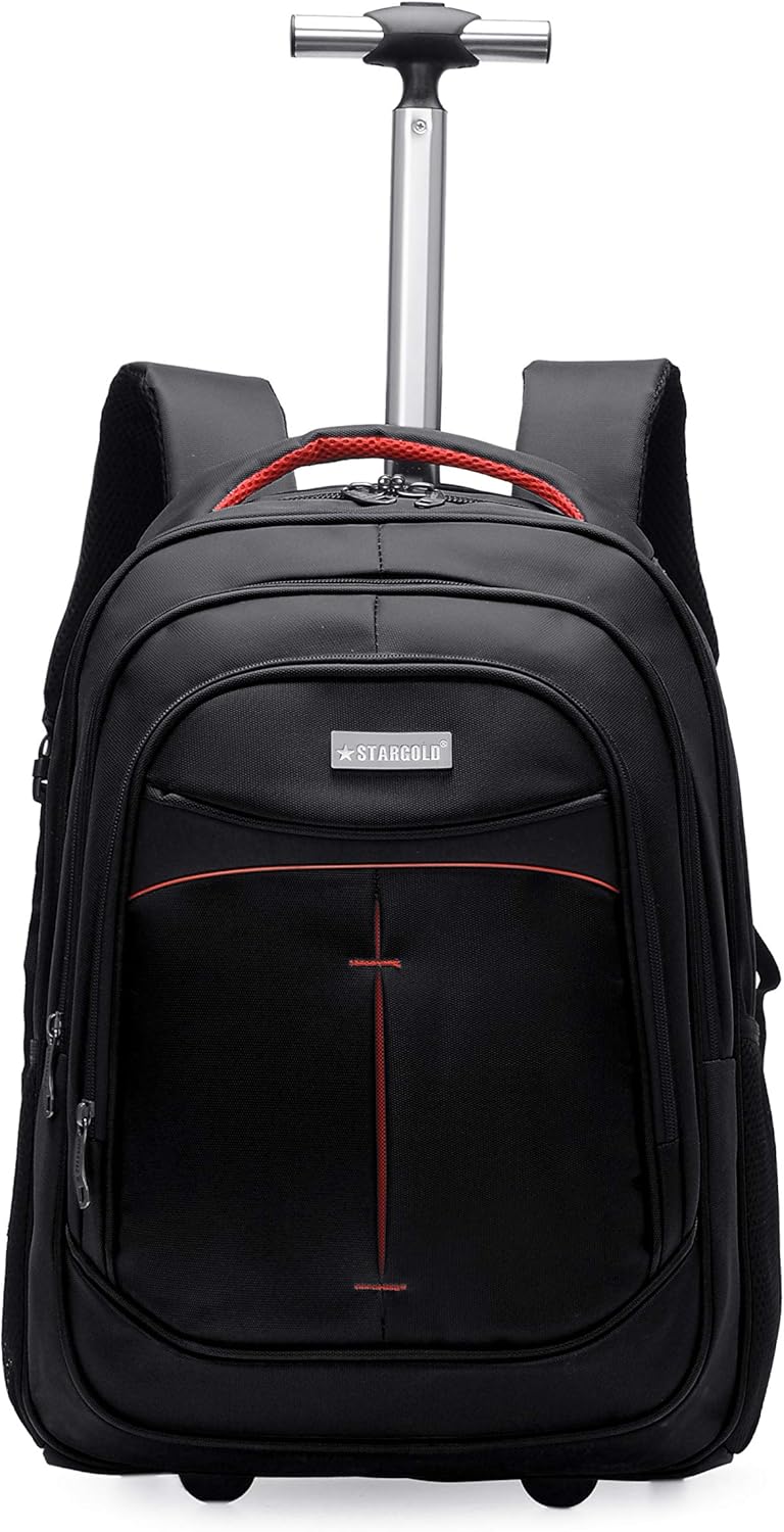 STARGOLD Unisex Water Resistant Wheeled 18in Trolley Backpack