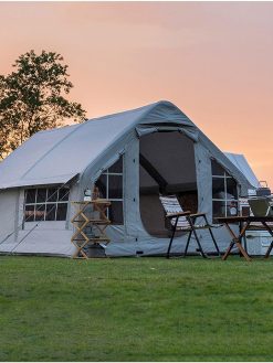 IESUTA Large Space Inflatable Tent, Outdoor One Piece, Rainproof Camping No-pitch, Sunproof Waterproof Picnic Gear, Foldable Portable