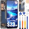 LCD Screen for Samsung S23 5G Screen for Galaxy S23 5G S911U S911A S911W LCD Display Touch Digitizer Complete Assembly with Tools (Incell with Frame, Not Support Fingerprints, US Versione)