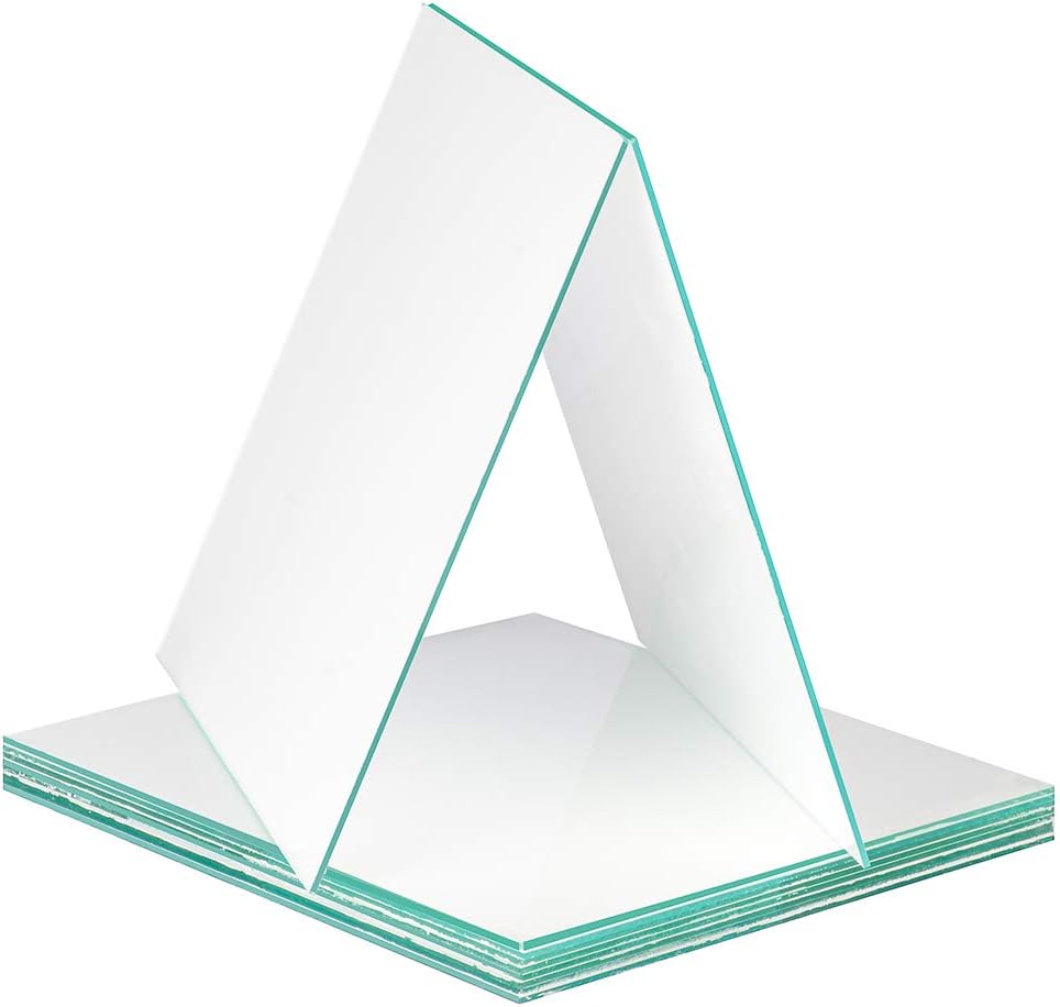 StonyLab Glass Backed TLC Classical Silica Gel Plate, 20 x 20 cm Thin Layer Chromatography Analytical Plate with Silica Gel, Pack of 10 10 Packs TLC-GelPlate-10PK 10