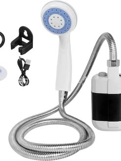 SUKILO Portable Camping Shower – Handheld Outdoor & Indoor Rechargeable Shower Pump | Electric Shower for Camping, Car Washing, Gardening, Hiking, Pet Bath, Travel | USB Charging