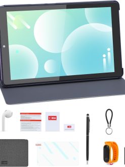 C idea 9 inch Tablet,Android13.0 Tablet with 8GB RAM 512GB RAM, 5MP+8MP Camera,5G SIM Card,8000mAh Battery,Leather Case,CM935 Pro For Gift (Purple)