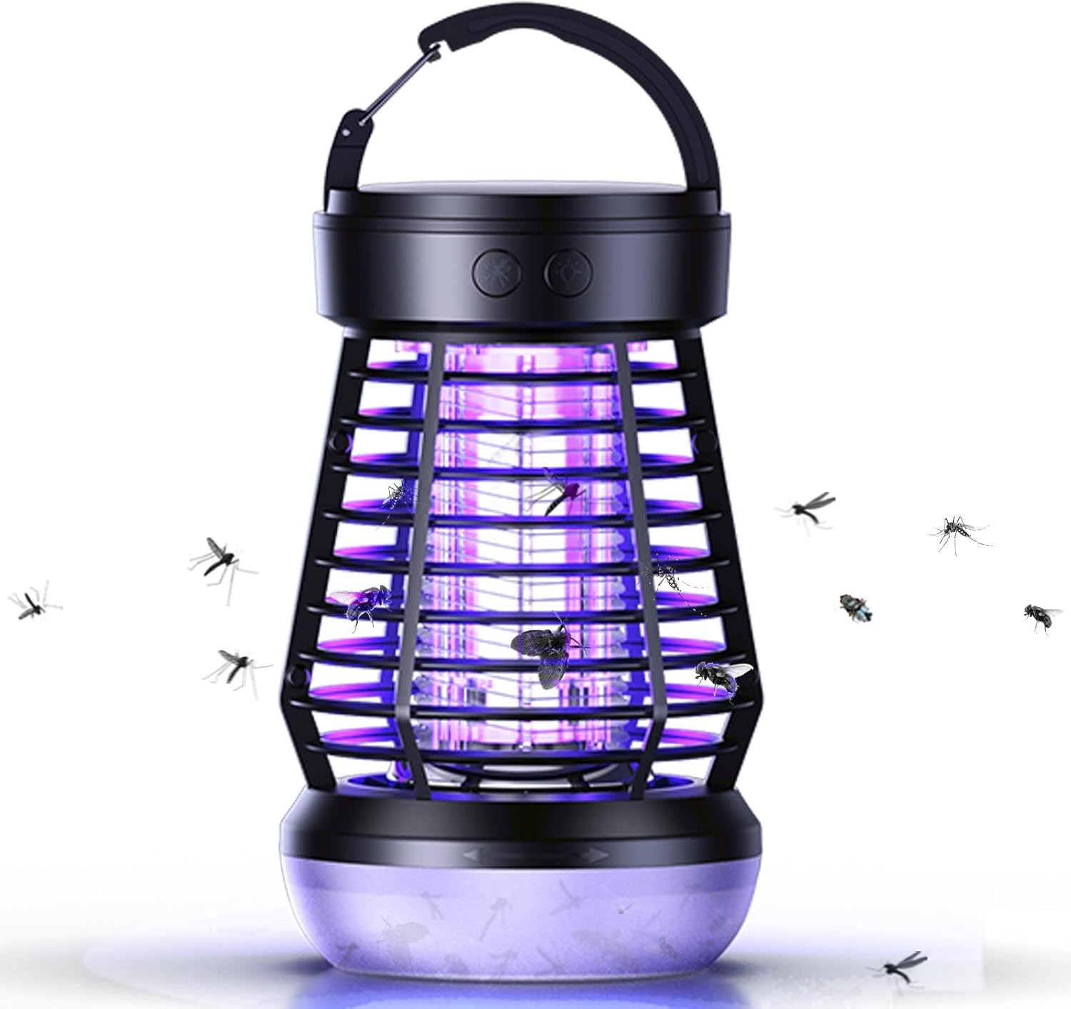 ZULY® Mosquito Killer - 2000V Grid, 2000mAh, UV 365-395nm, AI Trapping, Body Heat Sim, 4-Mode Light (White/Red/Strobe/SOS), USB-C, Portable for Indoor/Outdoor/Camping/Car, Eco-Friendly