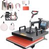 Zertylre Heat Press Machine 8 in 1 Combo Heat Press 38x38cm Heat Transfer Machine 360 Degree Swing Away Digital Shirt Printing Multifunction Heat Transfer Sublimation for T Shirts Mugs Hat Plate Cap