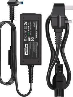 CBYKJ 45W HP Laptop Charger, 19.5V 2.31A Power Supply for Stream 11 13 14, Pavilion 11 13, Chromebook 11 14, Spectre x360 x2 11 13, ProBook 430 G3 G4 and More (4.5mm * 3mm)