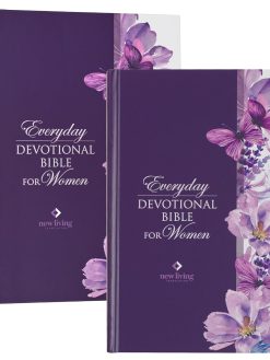 NLT Holy Bible Everyday Devotional Bible for Women New Living Translation, Purple Floral Printed