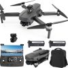 Drone with 4K, 3 Camera HD for Adults, 3 km FPV Transmission,3-Axis Gimbal Quadcopter with EIS Anti-shake, Obstacle Avoidance, with Brushless Motor with 2 Batteries, wifi phone control,(ALIM)