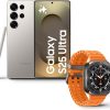 Samsung Galaxy S25 Ultra AI Phone, 512GB Storage, 12GB RAM, Titanium Gray, Android Smartphone, 200MP Camera, S Pen, Long Battery Life (UAE Version) + Galaxy Ultra Smartwatch, 47mm, Fitness Tracker