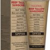 Beef Tallow Sunscreen SPF 50 with Zinc Oxide - Organic Tallow Based Sunscreen, Moisturizing Protection for Face & Body