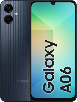 Samsung Galaxy A06 LTE, Android Smartphone, Dual SIM Mobile Phone, 4GB RAM, 128GB Storage, Black (UAE Version)