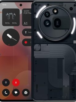 Nothing Phone (3a) Pro Smartphone, 6.77" 120Hz AMOLED Display, 50MP Front Camera, Snapdragon 7s gen3 Processor, Bluetooth 5.4, IP64 Waterproof, 5000mAh,Dual Nano-SIM, Android 15, 12+256GB Black